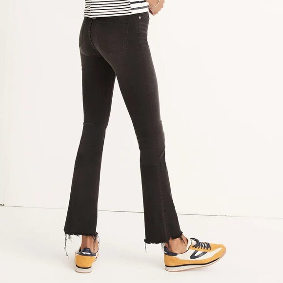 Madewell Denim - Madewell Cali Demi-Boot Stretch Jeans Chewed Hem Black Size 32